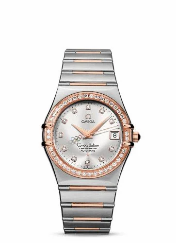 Omega Constellation Automatic 36 Stainless Steel / Red Gold / Diamond / Beijing Olympics 2008 111.25.36.10.52.002 (11125361052002)